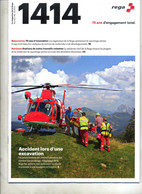 2 Revue Rega Theme Secours Helicoptere - Aviazione