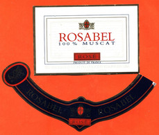Etiquette + Collerette De Vin Mousseux Brut Rosé 100°/° Muscat Rosabel à Mérignac - 75 Cl - Weisswein