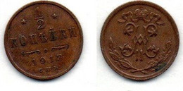 MA 19854 / Russie - Russia - Russland 1/2 Kopek 1912 TTB - Russia