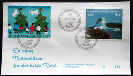 Greenland 1991 Cover  Minr.217  KANGERLUSSUA   (lot  805 ) - Cartas & Documentos