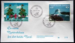 Greenland 1991 Cover  Minr.217  KANGERLUSSUA   (lot  805 ) - Storia Postale