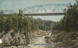 Grand Falls, New Brunswick The Gorge Looking Down The Saint John River  Wear And Break On Left Side Of Card - Grand Falls