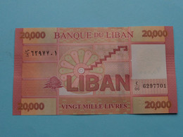 20000 Livres - Vingt Mille ( Banque De Liban ) Lebanon 2014-2019 ( For Grade, Please See SCANS ) UNC ! - Libano