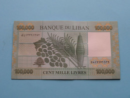 100000 Livres - Cent Mille ( Banque De Liban ) Lebanon 2014-2019 ( For Grade, Please See SCANS ) UNC ! - Liban