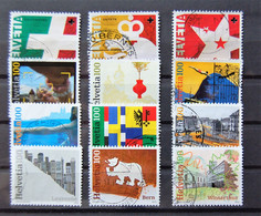 Suisse Switzerland - 3 Séries "villes De Suissse I II III" + 1 Serie "bicentenaire Canton" Complètes Oblitérées - Verzamelingen