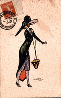 ILLUSTRATION NAILLOD / FEMME AU CHAPEAU - Naillod