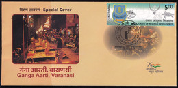 RELIGION- HINDUISM- GANGA AARTI-BENARAS (VARANASI) -INDIA-2022- SPECIAL COVER-BX4-14 - Hindoeïsme