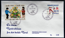 Greenland 1994 Cover  Minr.243  KANGERLUSSUA   (lot  1424 ) - Cartas & Documentos