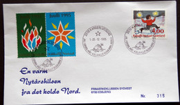 Greenland 1995 Cover  Minr.279  KANGERLUSSUA   (lot  1292 ) - Covers & Documents