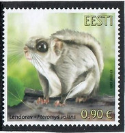 Delcampe - Estonia 2022 . Estonian Fauna The Siberian Flying Squirrel . 1v. - Estonia