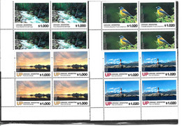 #75238 ARGENTINA 2023 NAT PARKS "WORLD END" FIRELAND BIRD,LIGHTHOUSE,POST+UP DEFINITIVES BLx4 HIGH VALUES 1000-1020$ MNH - Nuevos