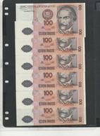 Baisse De Prix PEROU - LOT De 6 Billets 100 Intis 1987 NEUF/UNC Pick-133 - Pérou