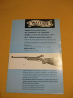 Dépliant / Carabines à Ai Comprimé - Walther  / Poids 5 Kg - Decorative Weapons