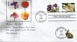 SNOWY BEAUTY STAMPS.  2022.  Letter FDC From Guilford, Indiana,  Sent To Andorra (Principat) - 2011-...