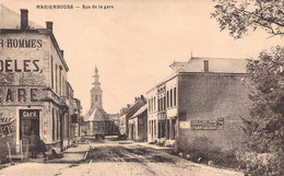 Belgique - Mariembourg - Rue De La Gare - Edit. J. Ritzerfeld - Clocher - Café - Carte Postale Ancienne - Philippeville