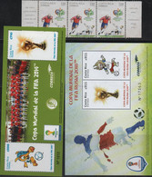 Lot Issues Of The World Cup Brazil 2014 And Russia 2018 Costa Rica, And Strip Of Three Of Germany 2006 - 2014 – Brésil