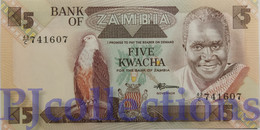 LOT ZAMBIA 5 KWACHA 1980 PICK 25d UNC X 5 PCS - Zambie