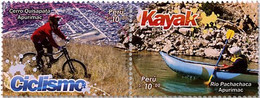 Perou Peru 2155/56 Kayak, Cyclisme, Vélo Vtt - Canoa