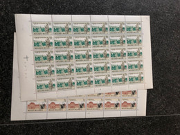 Belgie 1971 1571/72 TURNHOUT MARCHE-LES-DAMES BEGUINAGES FULL SHEET MNH PLAATNUMMER 23 - 1971-1980