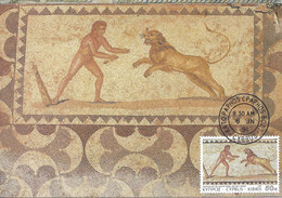 CHYPRE - CARTE MAXIMUM - Yvert N° 740 - MOSAÏQUE - HERCULE Et Le LION NEMEE - Storia Postale