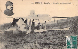 TRANSPORT - Aviateur - Aéroplan Du Colonel CODDY - Carte Postale Ancienne - Airmen, Fliers