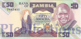 ZAMBIA 50 KWACHA 1986/88 PICK 28a UNC - Zambie