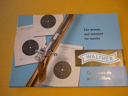 Dépliant / Carabine De Petit Calibre Walther - Decorative Weapons