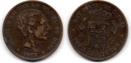 MA 19960 / Espagne - Spain - Spanien 10 Centimos 1877 OM TTB - Primi Conii