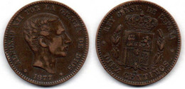 MA 19960 / Espagne - Spain - Spanien 10 Centimos 1877 OM TTB - First Minting
