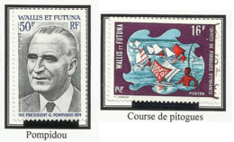 WALLIS ET FUTUNA N° 183 Oblitéré De 1972 Et 189 De 1975  Neuf Sans Charnière MNH  - Pompidou - Altri & Non Classificati