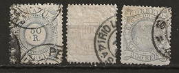 Brésil N° 60, 63 & 64  (1884) - Usados