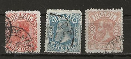 Brésil N° 52, 53 & 55  (1882) - Usados