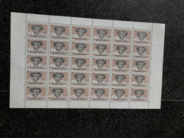 Belgie 1973 1699 FELICIEN ROPS PAINTING FULL SHEET MNH PLAATNUMMER 1 - 1971-1980