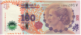 ARGENTINA 100 Pesos  "RADAR Serial 13911391  " "P358b"  EVA Peron On Front +Altar Of Peace Of Augustus In Rome At  Back - Argentine