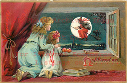 269217-Halloween, Tuck No 150-12, Children Watch Witch Flying On Broom - Halloween