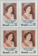 C 617 Brazil Stamp Queen Elisabeth England Monarchy 1968 Block Of 4 - Altri & Non Classificati