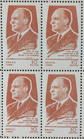 C 578 Brazil Stamp King Olav V Of Norway Monarchy 1967 Block Of 4 - Altri & Non Classificati