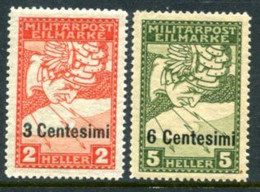 AUSTRIAN FELDPOST In ITALY 1917 Overprint On Newspaper Express Stamps. LHM / *.  Michel 24-25 - Ungebraucht