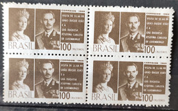 C 539 Brazil Stamp Visit Grains Dukes Of Luxembourg Monarchy 1965 Block Of 4 - Other & Unclassified