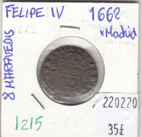 CRE1215 MONEDA ESPAÑA FELIPE IV 8 MARAVEDIS 1662 MADRID - Autres & Non Classés