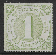 Germania Germany 1865 Thurn Und Taxis Value Rouletted Perforation 1Kr Mi N.41 SG - Nuovi