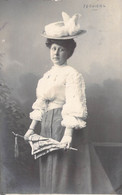 Carte Photo - Verviers - Femme Au Chapeau Et Ombrelle - Oblitéré Liège 1906 - Carte Postale Ancienne - Fotografie
