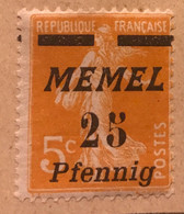 MEMEL - 1922 — 25 Pfennig - Nuovi