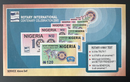 Nigeria 2005 Mi. Bl. 29 Rotary International Centenary Celebration 1905 Service Above Self 100th Anniversary - Rotary Club