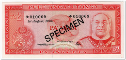 TONGA,2 PA ANGA,1978,P.20,SPECIMEN,AU-UNC - Tonga
