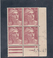 France - 03/04/1947 - Neuf** - N°YT 716B** - Marianne De Gandon - 3fr50 Rouge Brun - 1940-1949