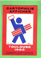 TOULOUSE 1982 SALON CARTES POSTALES ET AFFICHES ILLUSTRATEUR FRANCOIS REGIS GASTOU AVEC 2 SIGNATURES - Bourses & Salons De Collections
