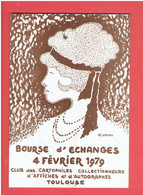 TOULOUSE 1979 BOURSE D ECHANGES CARTES POSTALES ET AFFICHES AUTOGRAPHES ILLUSTRATEUR FRANCOIS REGIS GASTOU - Bourses & Salons De Collections