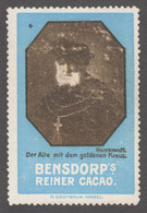 Painting Rembrandt / OLD MAN Gold Cross Chain Netherlands GERMANY Label Vignette Cinderella Bensdorp Cocoa Kassel - Rembrandt