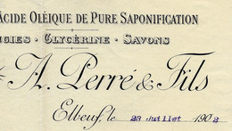 1902 Perré & Fils Elbeuf  Savons Bougies  => Vairet Baudot Briqueterie Devenue Eco Musée à Ciry Le Noble Saone Et Loire - 1900 – 1949